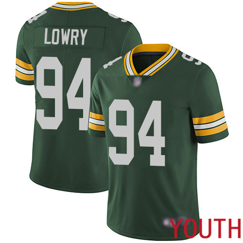 Green Bay Packers Limited Green Youth 94 Lowry Dean Home Jersey Nike NFL Vapor Untouchable